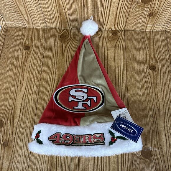 San Francisco 49ers Holiday Santa Hat NFL Football Hat New Old Stock Kmart - Picture 1 of 14